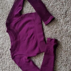 Purple Workout Crop Top